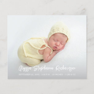 Prospectus 11,4 Cm X 14,2 Cm Budget Cute 4 Multi Photo Baby Faire-part