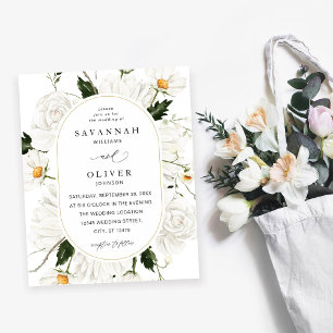 Prospectus 11,4 Cm X 14,2 Cm Budget Daisy White Floral V3