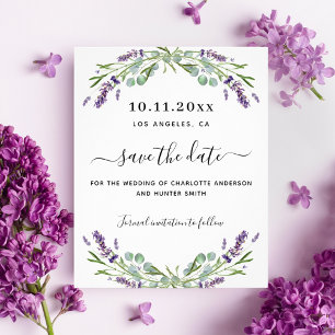 Prospectus 11,4 Cm X 14,2 Cm Budget de mariage à l'eucalyptus lavande, save the