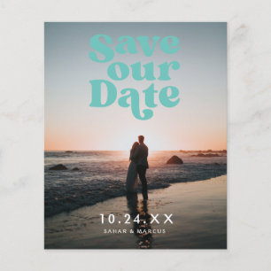 Prospectus 11,4 Cm X 14,2 Cm Budget de mariage vintage Save the Date