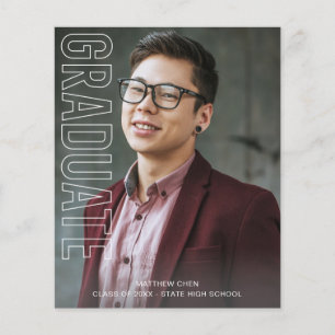 Prospectus 11,4 Cm X 14,2 Cm Budget Deux Photo Type Amusement Gradauate Faire-p