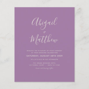 Prospectus 11,4 Cm X 14,2 Cm Budget Dusty Lilac Faire-part de mariage photo mod