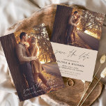 Prospectus 11,4 Cm X 14,2 Cm Budget Enregistrer la date Mariage de Terracotta P<br><div class="desc">Budget Mariage Terracotta Enregistrer les cartes de dates qui ont une photo sur le devant et le dos. Les cartes manuscrites automne, automne, été, hiver printemps Enregistrer la date contiennent une typographie manuscrite moderne lettrée cursive qui sont élégantes, simples et modernes à utiliser après que vous minimaliste simple célébration de...</div>