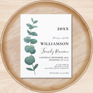 Prospectus 11,4 Cm X 14,2 Cm Budget Eucalyptus Family Reunion Invitation