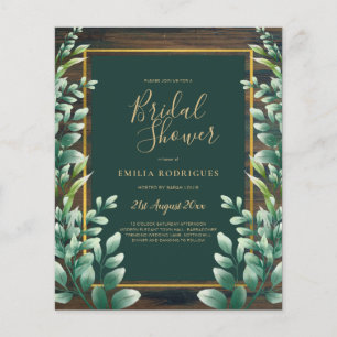 Prospectus 11,4 Cm X 14,2 Cm BUDGET Eucalyptus FÊTE DES MARIÉES Vert Or QR F F