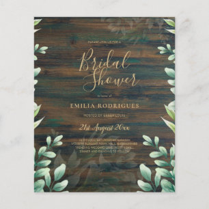 Prospectus 11,4 Cm X 14,2 Cm BUDGET Eucalyptus FÊTE DES MARIÉES verte Flye d'or