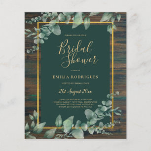 Prospectus 11,4 Cm X 14,2 Cm BUDGET Eucalyptus LUNCH DE NAISSANCE Vert d'eau Or