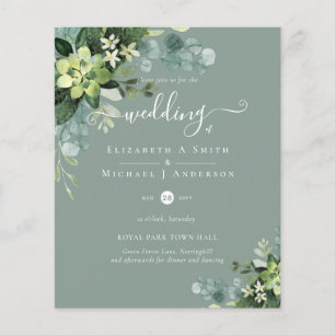 Prospectus 11,4 Cm X 14,2 Cm BUDGET Eucalyptus Mariage de verdure