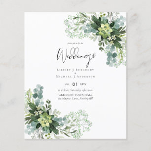 Prospectus 11,4 Cm X 14,2 Cm BUDGET Eucalyptus Mariage du feuillage vert