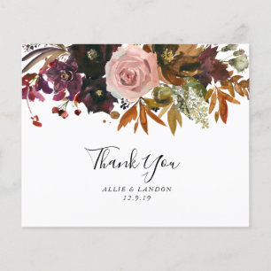 Prospectus 11,4 Cm X 14,2 Cm BUDGET Fall Thank You Card
