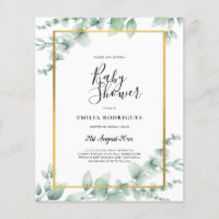BUDGET FÊTE DE NAISSANCE BÉBÉ EUCALYPTUS OR INVITA