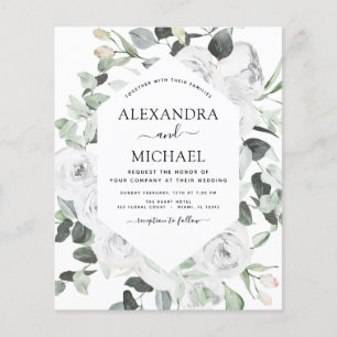 Prospectus 11,4 Cm X 14,2 Cm Budget Floral Eucalyptus Mariage de verdure
