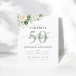 Prospectus 11,4 Cm X 14,2 Cm Budget Green Floral Surprise Invitation Anniversai<br><div class="desc">Célébrez dans le style avec une élégante invitation à la surprise d'anniversaire grise et verte. Ce design sophistiqué présente des tons gris doux associés à des fleurs vertes luxuriantes, créant une ambiance sereine mais festive. Parfait pour une fête raffinée et mémorable, les délicats accents floraux apportent une touche de beauté...</div>