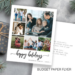 Prospectus 11,4 Cm X 14,2 Cm Budget happy holiday photo collage de bienvenue Ca