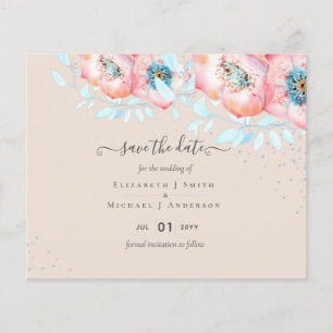 Prospectus 11,4 Cm X 14,2 Cm BUDGET  Hellebore Turquoise Péché Fleurs Mariage