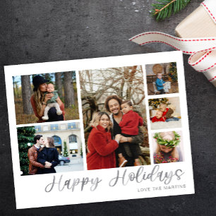 Prospectus 11,4 Cm X 14,2 Cm Budget Joyeux Noël Argent 6 Photo Flyer