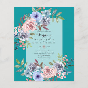 Prospectus 11,4 Cm X 14,2 Cm BUDGET LE PLUS BAS Faire-part de mariage de fleurs
