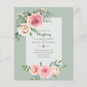 Prospectus 11,4 Cm X 14,2 Cm BUDGET LE PLUS BAS Roses Roses Roses Rose Mariage