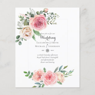 Prospectus 11,4 Cm X 14,2 Cm BUDGET LE PLUS BAS Roses Roses Roses Rose Mariage