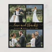 Budget Love and Thanks Collage Wedding Thank You F