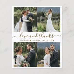 Prospectus 11,4 Cm X 14,2 Cm Budget Love et Merci Collage Mariage Merci F