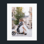 Prospectus 11,4 Cm X 14,2 Cm Budget Mariage Merci Photo Moderne Élégant<br><div class="desc">Budget Mariage Merci Photo Moderne Simple Élégante Calligraphie Script Card présente le texte élégant "Merci" dans la typographie de script de calligraphie en noir moderne à la main avec votre message personnalisé au verso. Personnalisez vos cartes de remerciements Mariages en modifiant le texte dans les zones de texte fournies. Conçu...</div>
