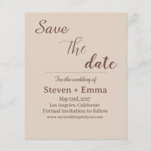 Prospectus 11,4 Cm X 14,2 Cm Budget mariage moderne Enregistrer les invitations