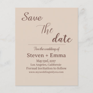 Prospectus 11,4 Cm X 14,2 Cm Budget mariage moderne Enregistrer les invitations