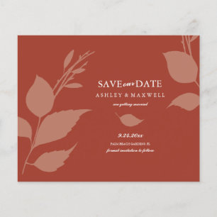 Prospectus 11,4 Cm X 14,2 Cm Budget Mariage Terracotta Enregistrer La Date