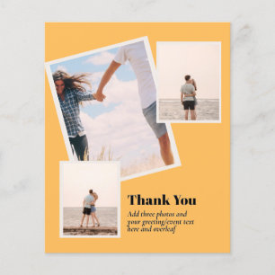 Prospectus 11,4 Cm X 14,2 Cm BUDGET MERCIS Collage Photo Moderne