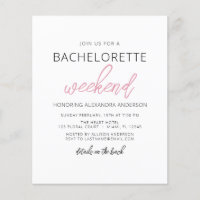 Budget Minimaliste Bachelorette Weekend Party