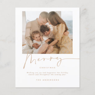 Prospectus 11,4 Cm X 14,2 Cm Budget minimaliste Carte photo de Noël