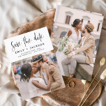 Prospectus 11,4 Cm X 14,2 Cm Budget minimaliste Enregistrer la date de la photo<br><div class="desc">Budget moderne et élégant script manuscrit photo Enregistrer la carte Mariage de date. La carte d'invitation à la date de sauvegarde comprend une typographie chic et élégante avec un design simple et minimaliste sur un arrière - plan blanc que vous pouvez ajouter votre photo de fiançailles customisé à.</div>