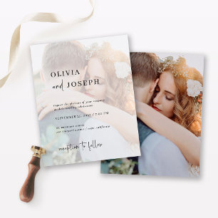 Prospectus 11,4 Cm X 14,2 Cm Budget Minimaliste Faire-Part de Mariage à Deux