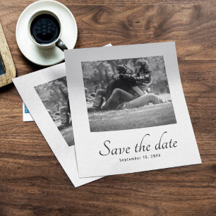 Prospectus 11,4 Cm X 14,2 Cm Budget Moderne Enregistrer La Date Photo Mariage I