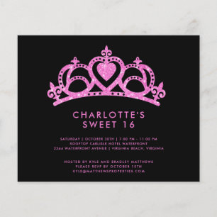 Prospectus 11,4 Cm X 14,2 Cm Budget Moderne Parties scintillant rose douce 16 A