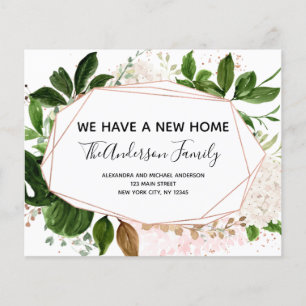 Prospectus 11,4 Cm X 14,2 Cm Budget Moving Announcement Eucalyptus Greenery