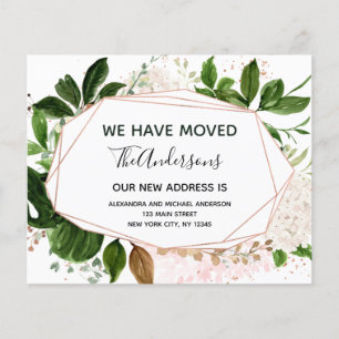 Prospectus 11,4 Cm X 14,2 Cm Budget Moving Announcement Eucalyptus Greenery