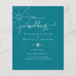 Prospectus 11,4 Cm X 14,2 Cm BUDGET Navires nautiques Mariage de roues