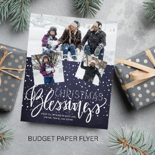 Prospectus 11,4 Cm X 14,2 Cm Budget Noël 3 photo collage marine vacances