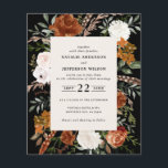 Prospectus 11,4 Cm X 14,2 Cm Budget noir blanc mariage détails invitation<br><div class="desc">Budget rustique aquarelle couleur florale invitation à mariage et carte de détails. Avec de belles rouille,  terre cuite,  rose rousse,  noir,  crème naturelle et sauge vert pampas herbe eucalyptus aquarelle détails. Cette invitation de mariage moderne est sûr de définir le style pour votre grand jour.</div>