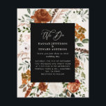Prospectus 11,4 Cm X 14,2 Cm Budget noir botanique détails mariage invitation<br><div class="desc">Budget rustique aquarelle couleur florale invitation à mariage et carte de détails. Avec de belles rouille,  terre cuite,  rose rousse,  noir,  crème naturelle et sauge vert pampas herbe eucalyptus aquarelle détails. Cette invitation de mariage moderne est sûr de définir le style pour votre grand jour.</div>