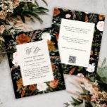 Prospectus 11,4 Cm X 14,2 Cm Budget noir botanique détails mariage invitation<br><div class="desc">Budget rustique aquarelle couleur florale invitation à mariage et carte de détails. Avec de belles rouille,  terre cuite,  rose rousse,  noir et sauge vert pampas herbe eucalyptus aquarelle détails. Cette invitation de mariage moderne est sûr de définir le style pour votre grand jour.</div>