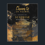 Prospectus 11,4 Cm X 14,2 Cm Budget noir or 50e anniversaire invitation fête<br><div class="desc">Moderne style unique applaudissements à 50 ans hommes jalon BUDGET anniversaire surprise invitation de fête PAPER FLYER avec élégant or et noir abstrait brush strokes design. Convient pour tout âge jalon homme anniversaire : 21ème, 30ème, 40ème, 50ème, 60ème, 70ème, 75ème, 80ème, 90ème, 100ème. VEUILLEZ LIRE CECI AVANT D'ACHETER ! Il...</div>