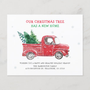 Prospectus 11,4 Cm X 14,2 Cm Budget Nous avons déménagé Noël Faire-part de démé