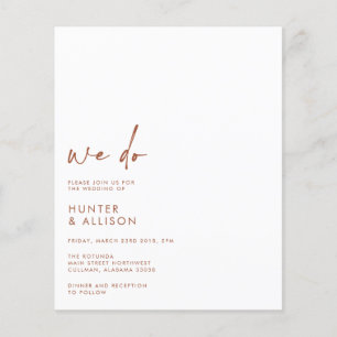 Prospectus 11,4 Cm X 14,2 Cm BUDGET Nous faisons Faire-part de mariage circulai