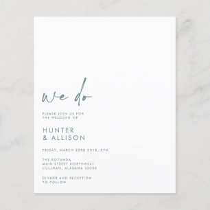 Prospectus 11,4 Cm X 14,2 Cm BUDGET Nous faisons Faire-part de mariage circulai