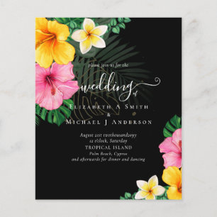 Prospectus 11,4 Cm X 14,2 Cm BUDGET Paradis tropical Plage Mariage Florales