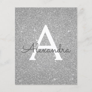 Prospectus 11,4 Cm X 14,2 Cm Budget Parties scintillant argent Sweet sixteen an