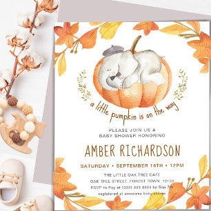 Prospectus 11,4 Cm X 14,2 Cm BUDGET Petit Citrouille Elephant Baby shower garço